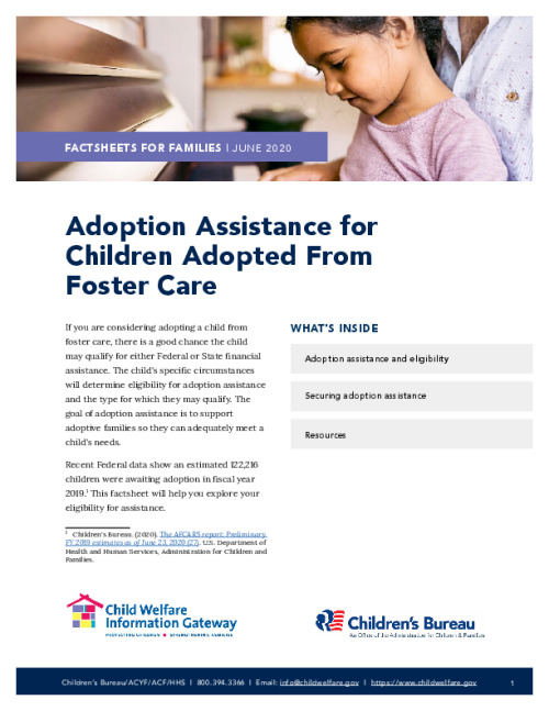 Adoption Assistance for Children Adopted From Foster Care