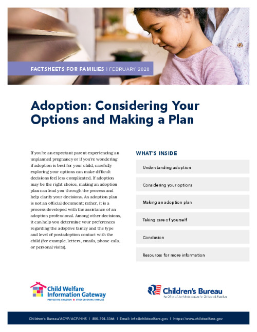 Adoption: Considering Your Options and Making a Plan