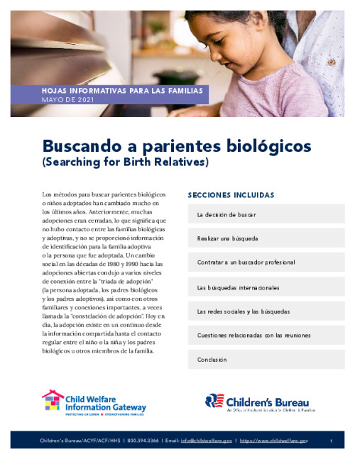 Buscando a parientes biológicos (Searching for Birth Relatives)
