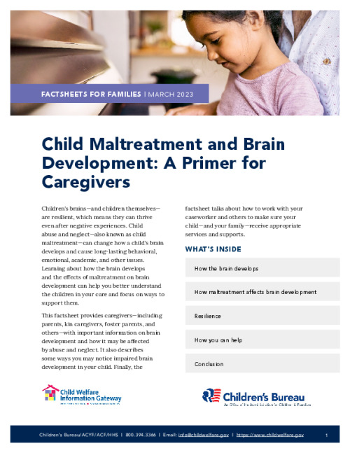 Child Maltreatment and Brain Development - A Primer for Caregivers