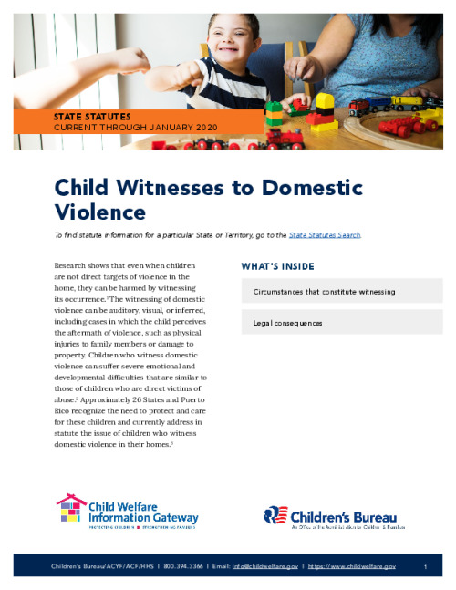 Child Witnesses to Domestic Violence