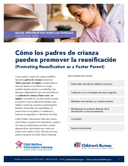 Cómo los padres de crianza pueden promover la reunificación (Promoting Reunification as a Foster Parent)