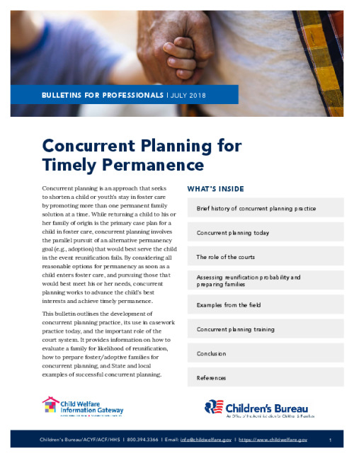 Concurrent Planning for Timely Permanence