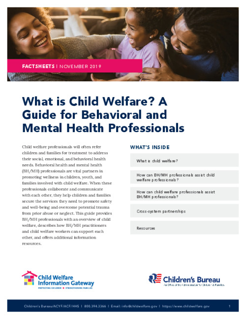 What Is Child Welfare? A Guide for Behavioral and Mental Health Professionals
