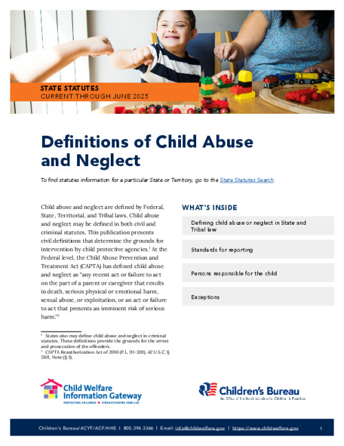 Definitions of Child Abuse and Neglect