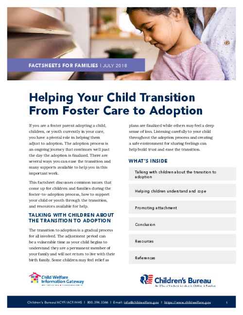 Helping Your Child Transition from Foster Care to Adoption