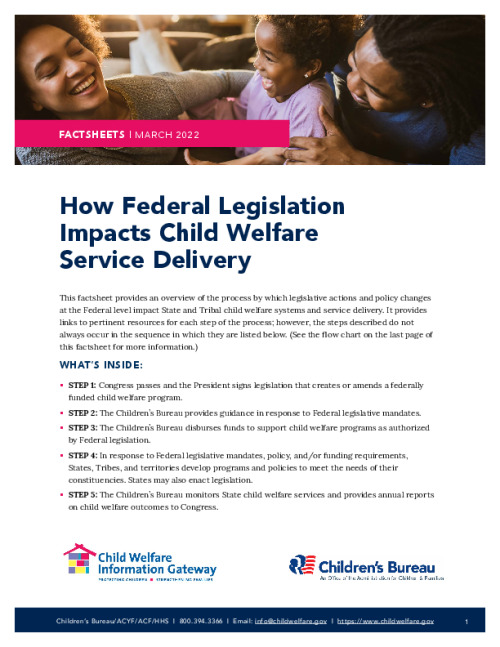 How Federal Legislation Impacts Child Welfare Service Delivery