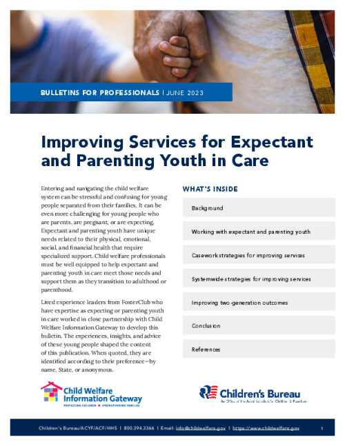 Improving Services for Expectant and Parenting Youth in Care