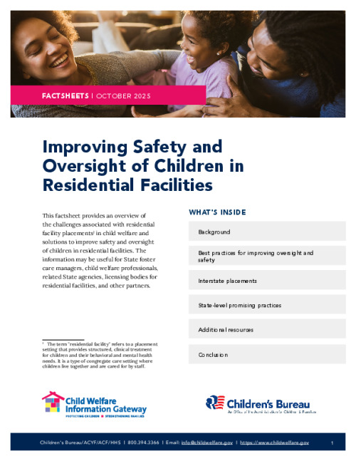 Improving Safety & Oversight of Children in Residential Facilities
