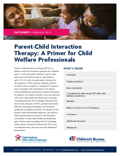 Parent-Child Interaction Therapy: A Primer for Child Welfare Professionals