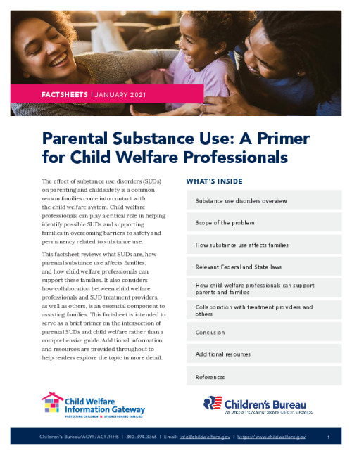 Parental Substance Use: A Primer for Child Welfare Professionals