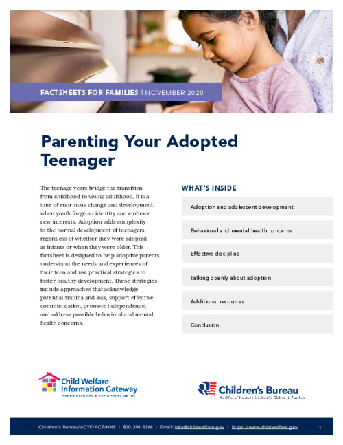 Parenting Your Adopted Teenager