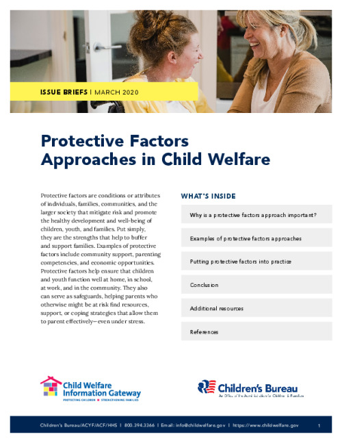 Protective Factors Approaches in Child Welfare