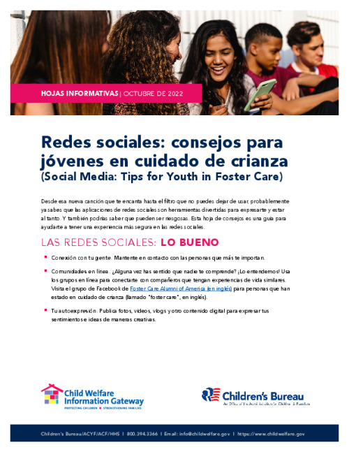 Redes sociales: consejos para jóvenes en cuidado de crianza (Social Media: Tips for Youth in Foster Care)
