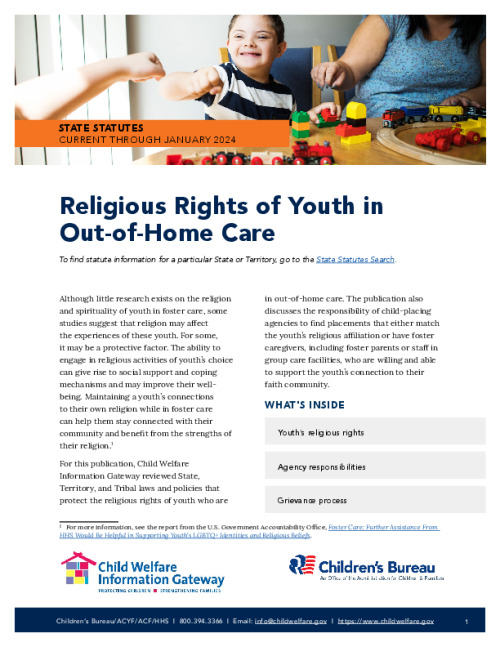 Religious Rights of Youth in Out-of-Home Care