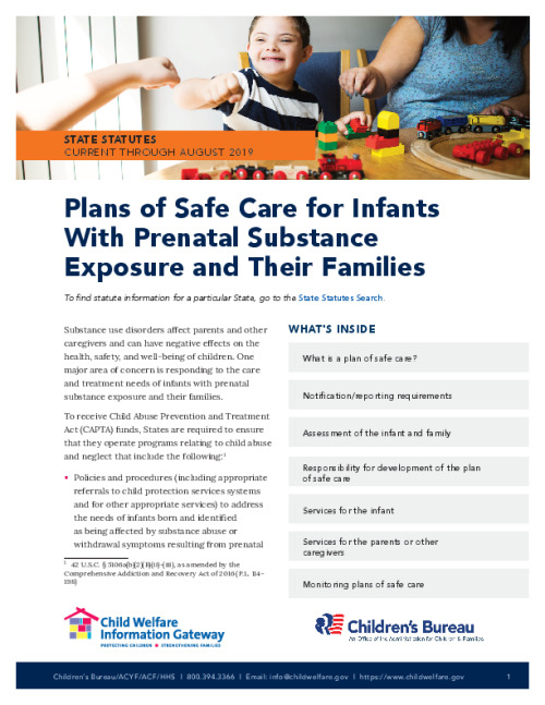 Plans of Safe Care for Infants With Prenatal Substance Exposure and Their Families