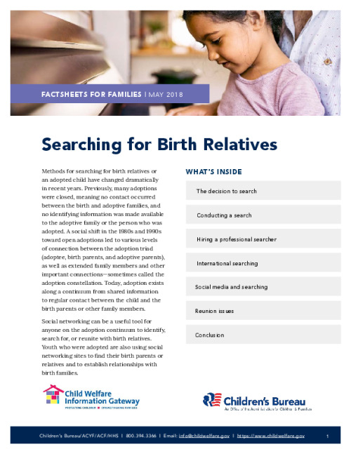 Searching for Birth Relatives