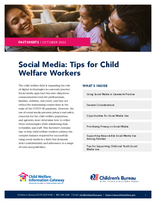 Social Media: Tips for Child Welfare Workers