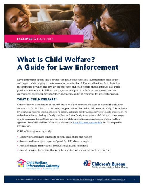 What Is Child Welfare? A Guide for Law Enforcement